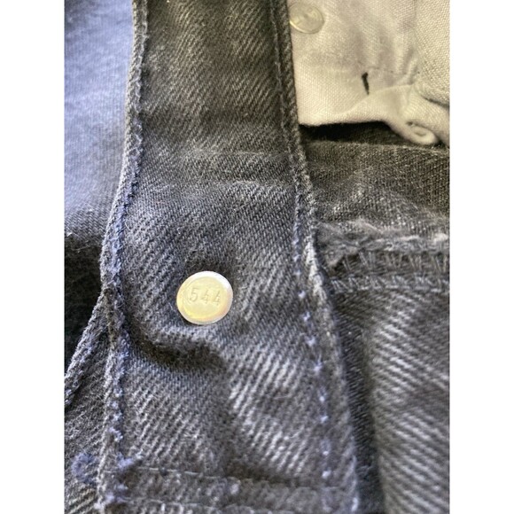 Levi's 501 Vintage 90s 7 JR Straight Black Denim Jeans 24x32 Red Tag USA (1991) - Picture 9 of 11